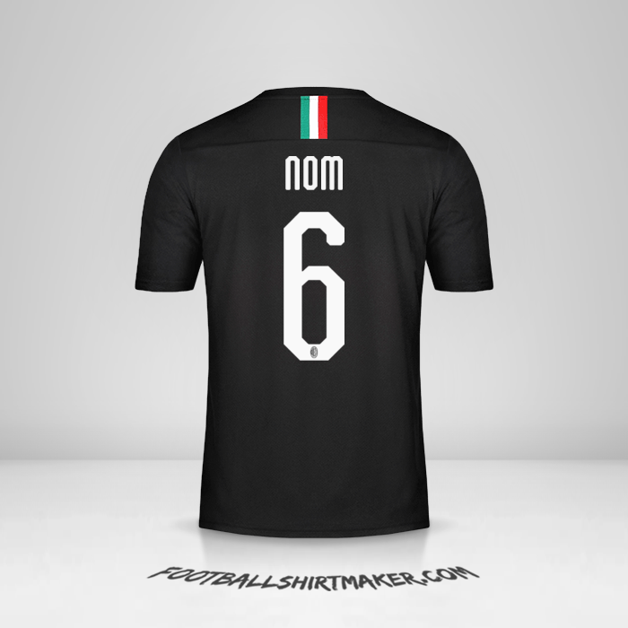 Maillot AC Milan 2019/20 Troisième -  nom - 6