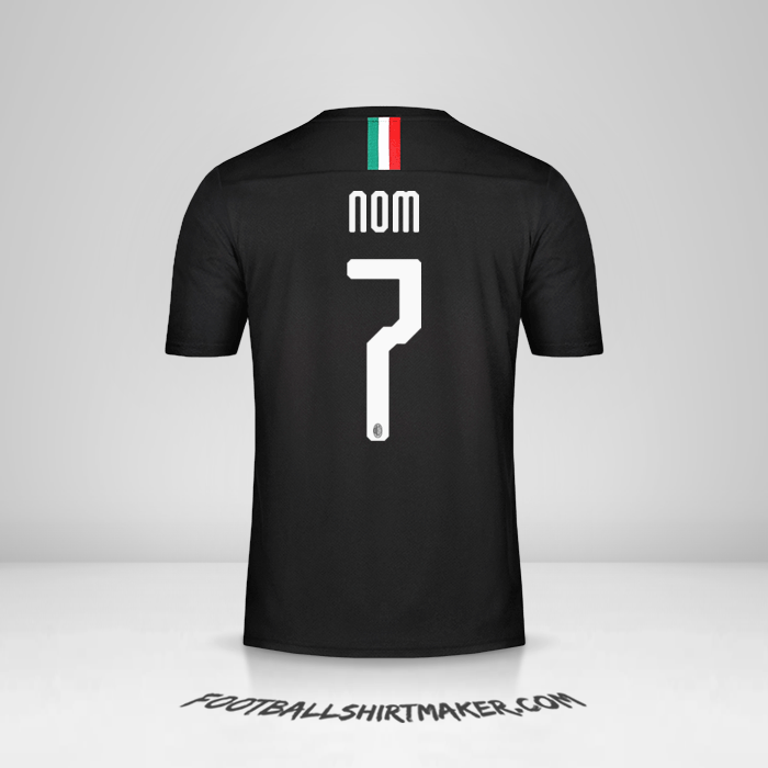 Maillot AC Milan 2019/20 Troisième -  nom - 7