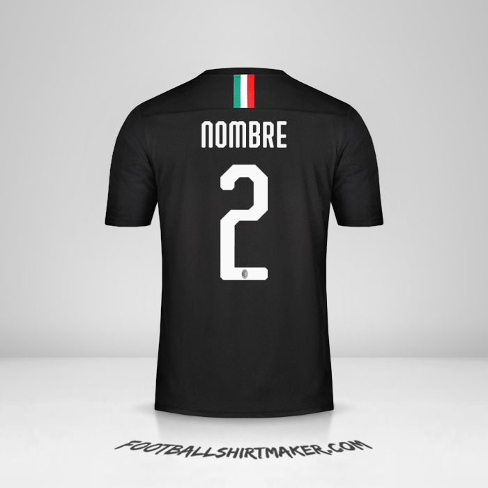 Camiseta AC Milan 2019/20 Tercera -  nombre - 2
