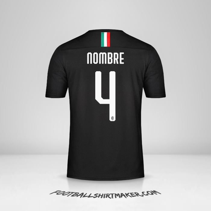 Jersey AC Milan 2019/20 Tercera -  nombre - 4