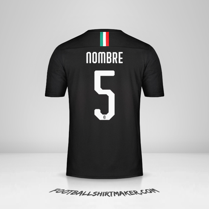 Jersey AC Milan 2019/20 Tercera -  nombre - 5