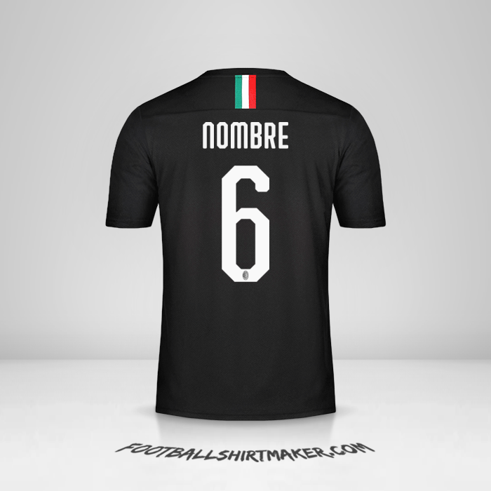 Jersey AC Milan 2019/20 Tercera -  nombre - 6