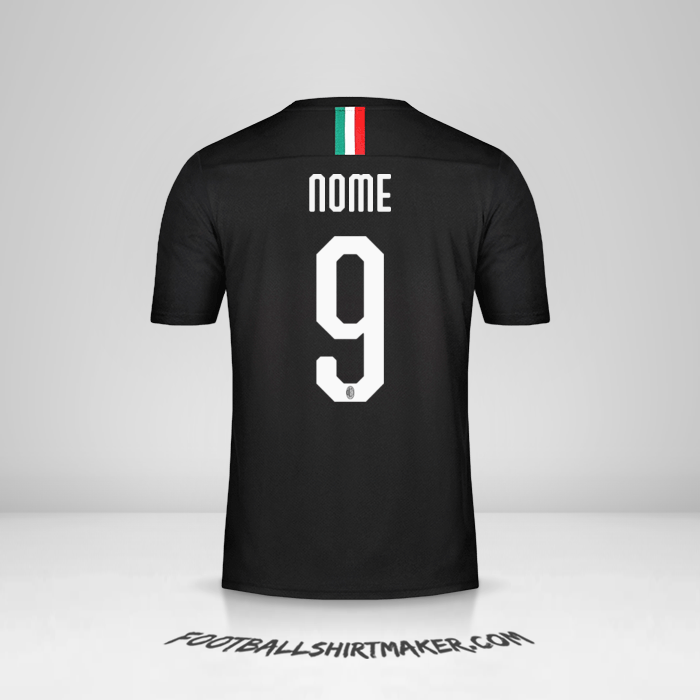 Camisola AC Milan 2019/20 Terceira -  nome - 9