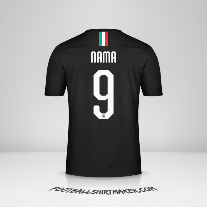 Jersey AC Milan 2019/20 Ketiga -  nama - 9
