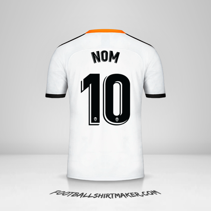 Maillot Valencia CF 2019/20 -  nom - 10