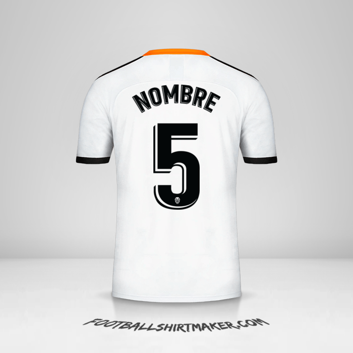 Jersey Valencia CF 2019/20 -  nombre - 5