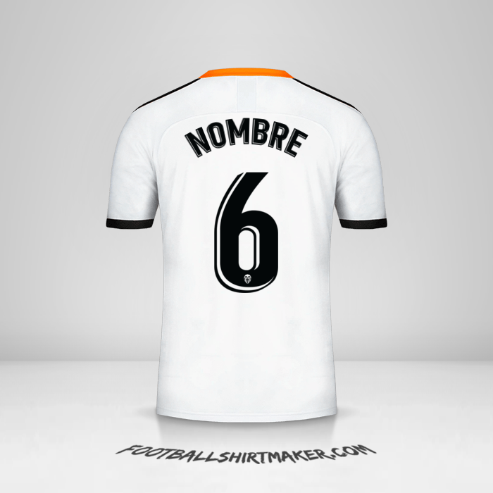 Jersey Valencia CF 2019/20 -  nombre - 6