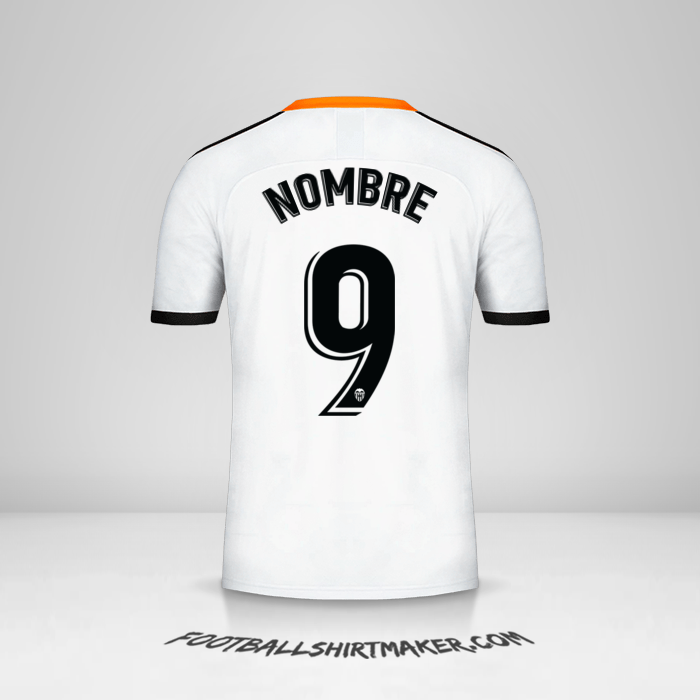 Jersey Valencia CF 2019/20 -  nombre - 9