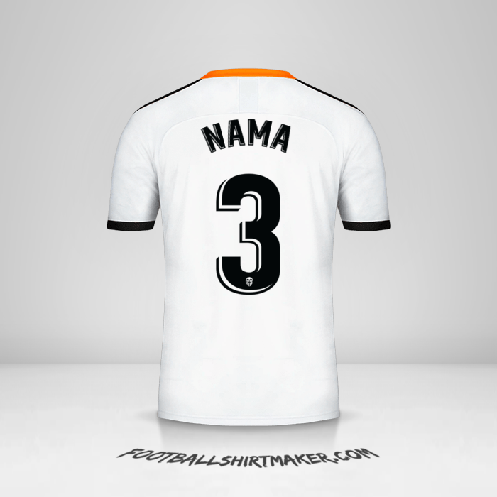 Jersey Valencia CF 2019/20 -  nama - 3