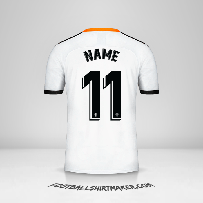 Jersey Valencia CF 2019/20 -  name - 11