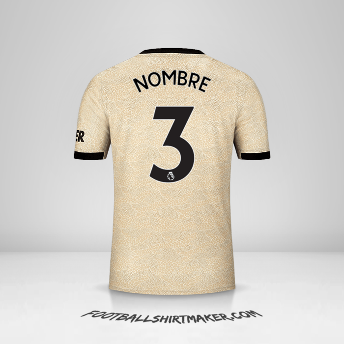 Camiseta Manchester United 2019/20 Visita -  nombre - 3