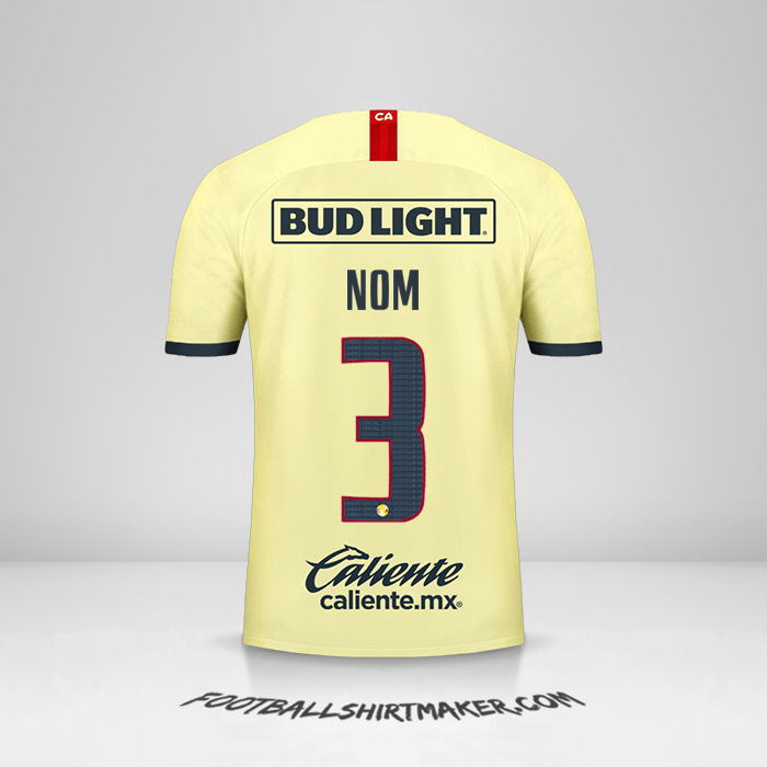 Maillot Club America 2019/20 -  nom - 3