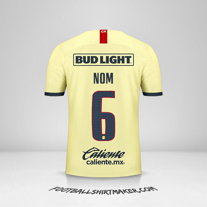 Maillot Club America 2019/20 -  nom - 6