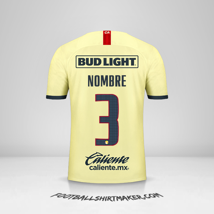 Jersey Club America 2019/20 -  nombre - 3