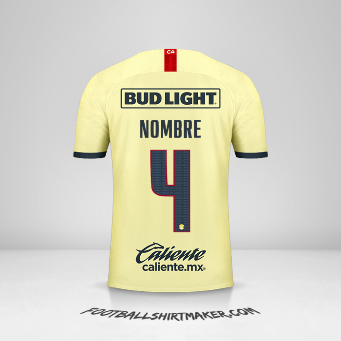 Jersey Club America 2019/20 -  nombre - 4
