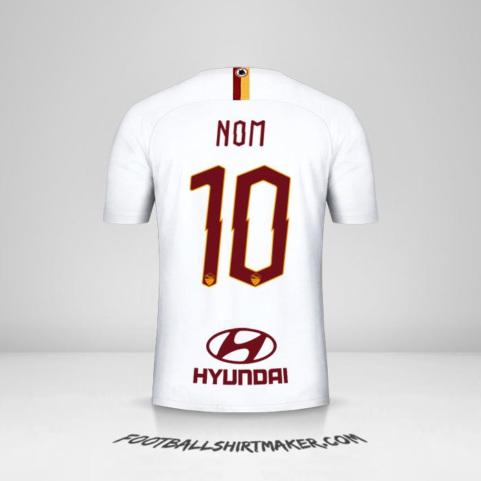 Maillot AS Roma 2019/20 Extérieur -  nom - 10