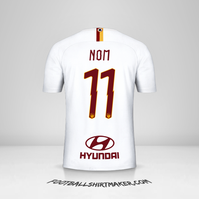 Maillot AS Roma 2019/20 Extérieur -  nom - 11