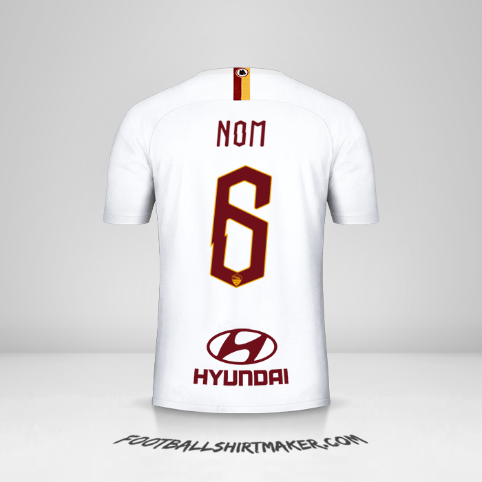 Maillot AS Roma 2019/20 Extérieur -  nom - 6