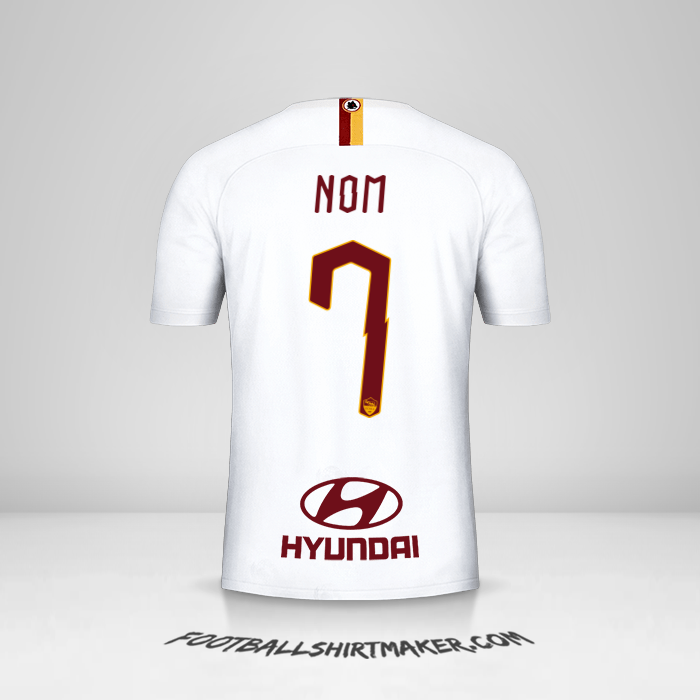 Maillot AS Roma 2019/20 Extérieur -  nom - 7