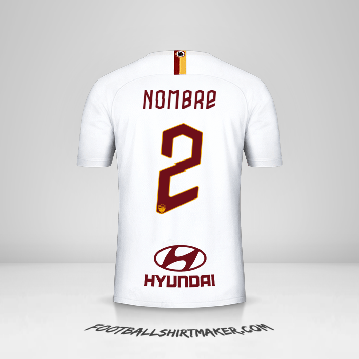 Jersey AS Roma 2019/20 Visita -  nombre - 2