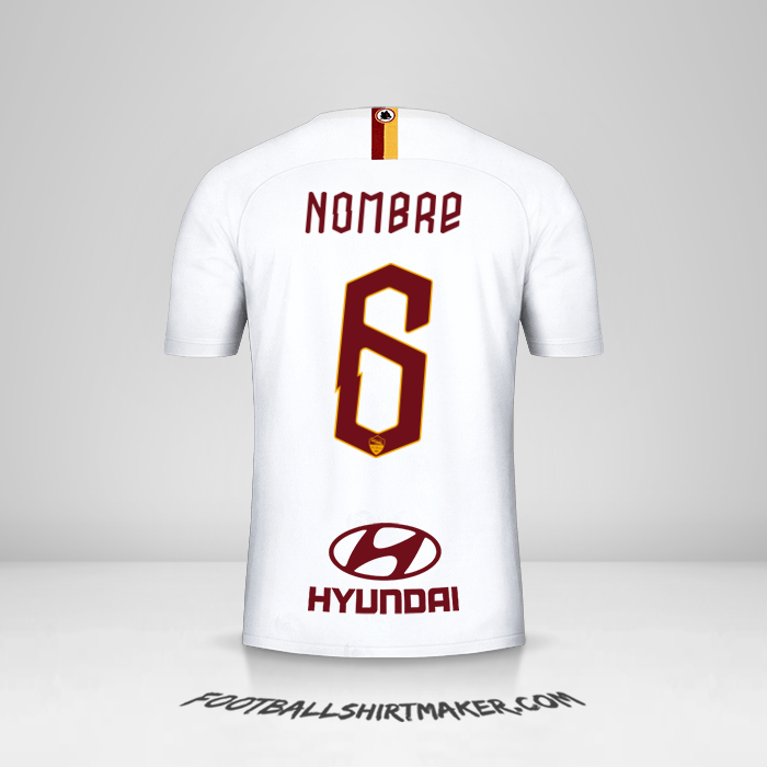 Jersey AS Roma 2019/20 Visita -  nombre - 6