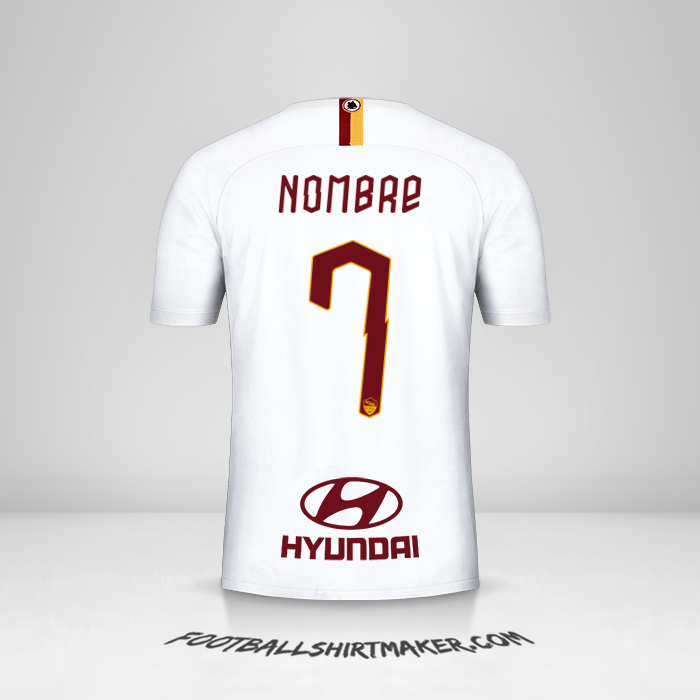 Jersey AS Roma 2019/20 Visita -  nombre - 7