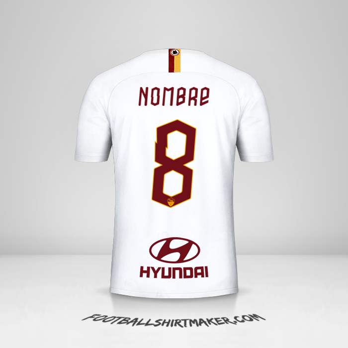 Camiseta AS Roma 2019/20 Visita -  nombre - 8