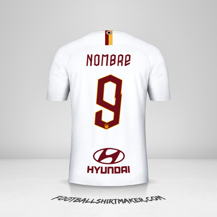 Camiseta AS Roma 2019/20 Visita -  nombre - 9