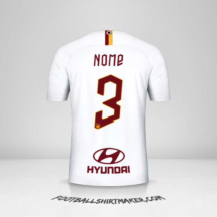 Camisola AS Roma 2019/20 Alternativa -  nome - 3