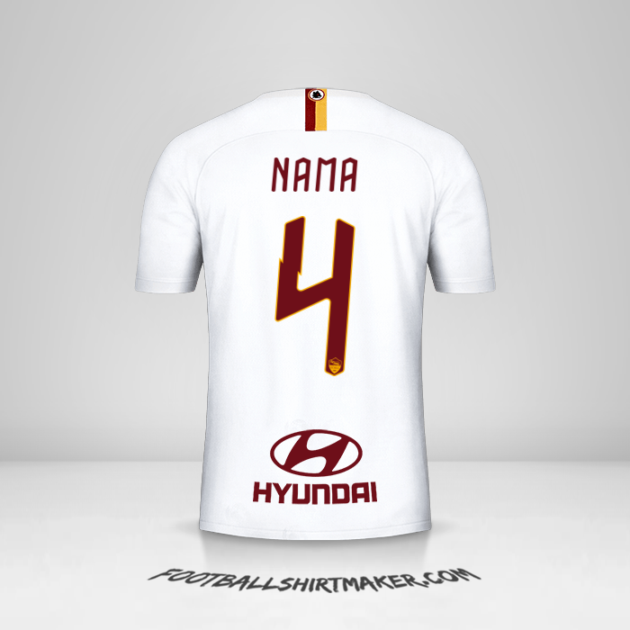 Jersey AS Roma 2019/20 Alternatif -  nama - 4