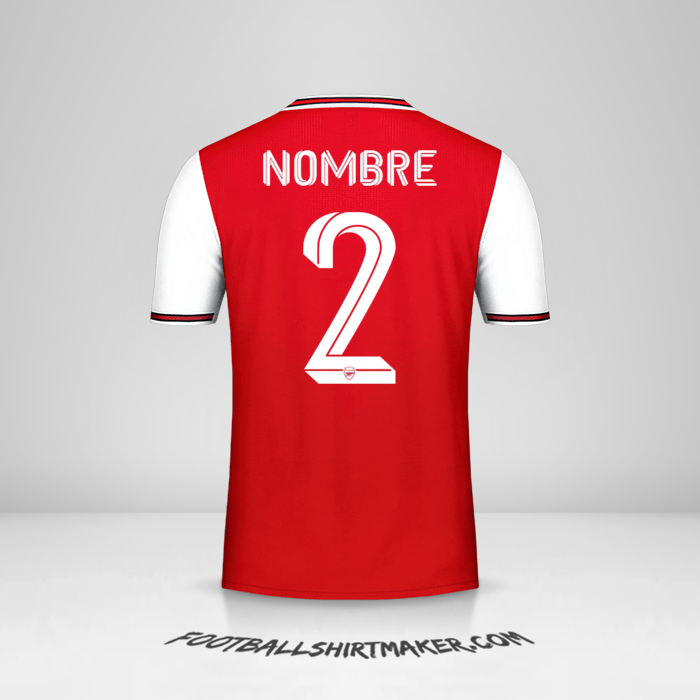 Camiseta Arsenal Cup 2019/20 -  nombre - 2