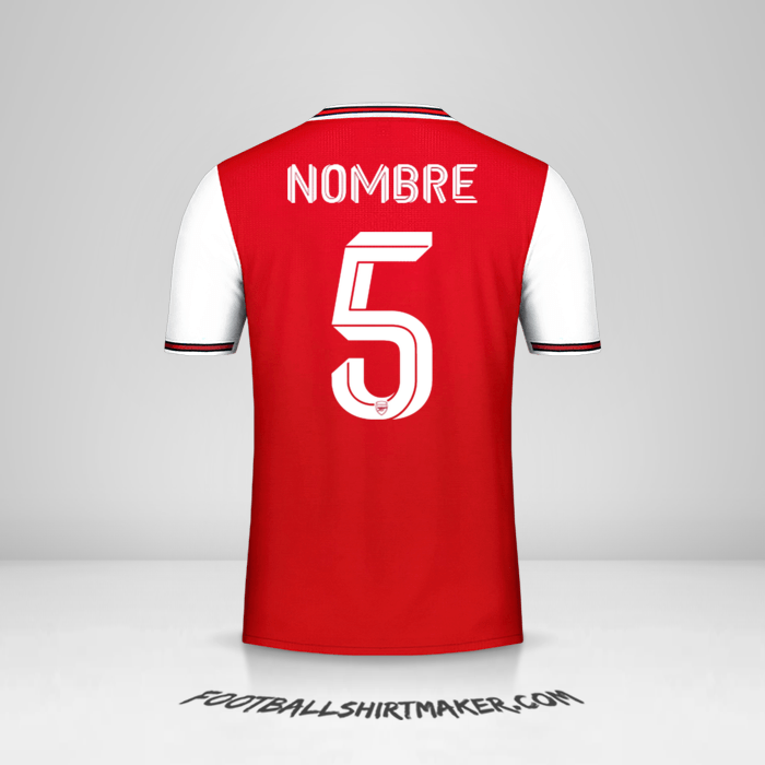 Jersey Arsenal Cup 2019/20 -  nombre - 5