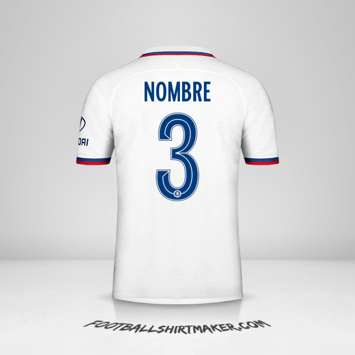 Jersey Chelsea Cup 2019/20 Visita -  nombre - 3