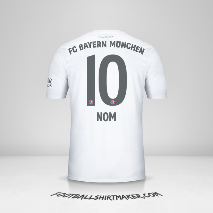 Maillot FC Bayern Munchen 2019/20 Extérieur -  nom - 10