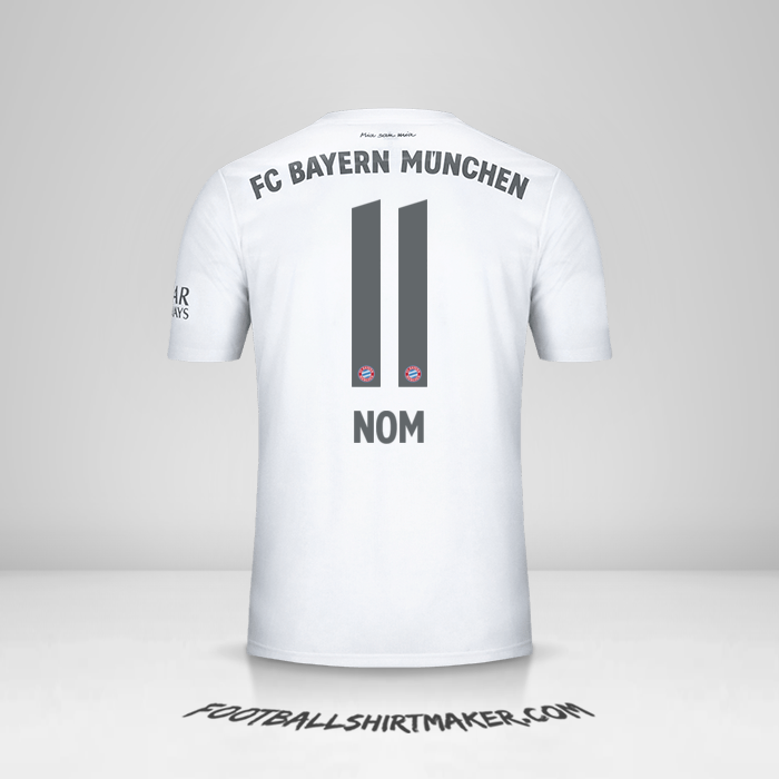 Maillot FC Bayern Munchen 2019/20 Extérieur -  nom - 11