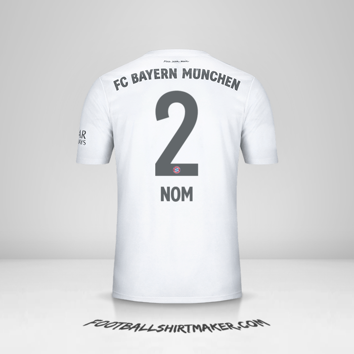 Maillot FC Bayern Munchen 2019/20 Extérieur -  nom - 2