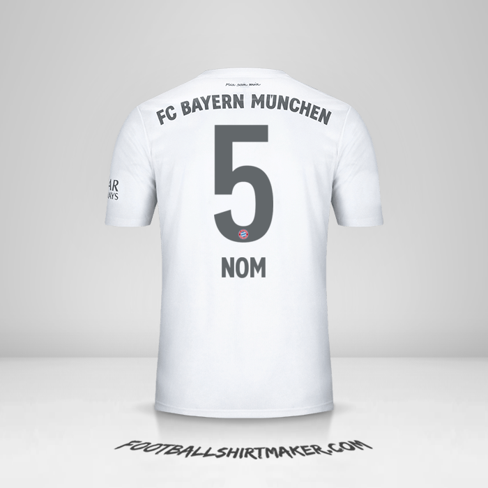 Maillot FC Bayern Munchen 2019/20 Extérieur -  nom - 5