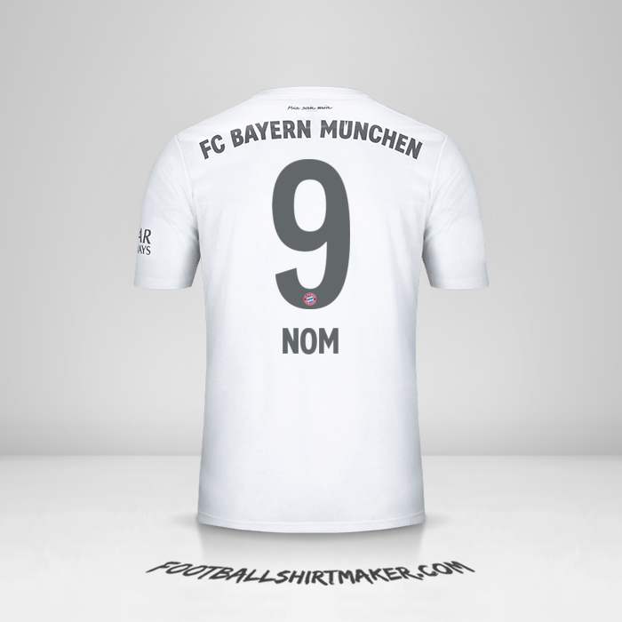 Maillot FC Bayern Munchen 2019/20 Extérieur -  nom - 9