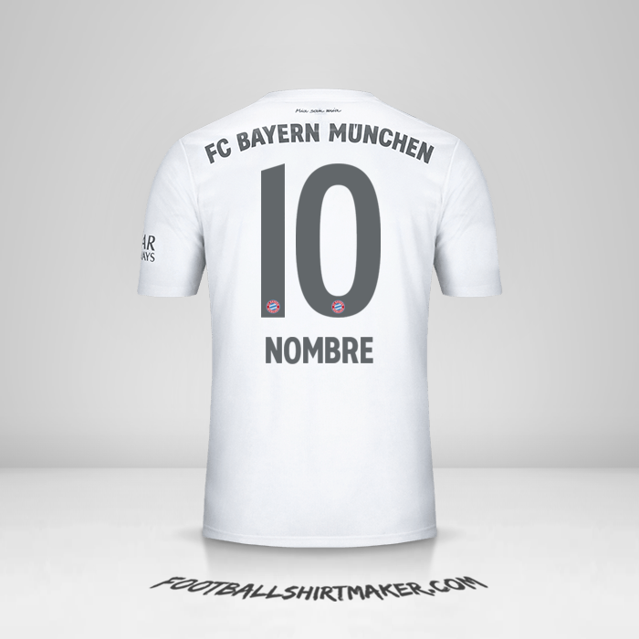 Jersey FC Bayern Munchen 2019/20 Visita -  nombre - 10