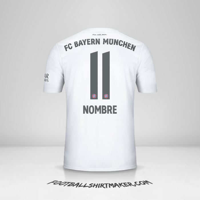 Jersey FC Bayern Munchen 2019/20 Visita -  nombre - 11