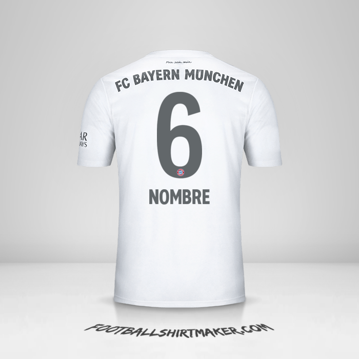 Jersey FC Bayern Munchen 2019/20 Visita -  nombre - 6