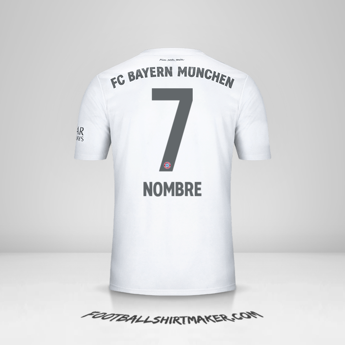 Jersey FC Bayern Munchen 2019/20 Visita -  nombre - 7