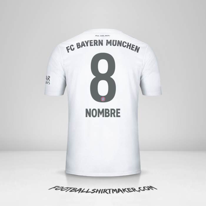 Jersey FC Bayern Munchen 2019/20 Visita -  nombre - 8
