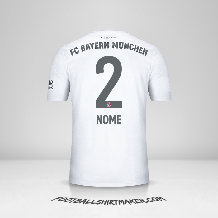Maglia FC Bayern Munchen 2019/20 Seconda -  nome - 2