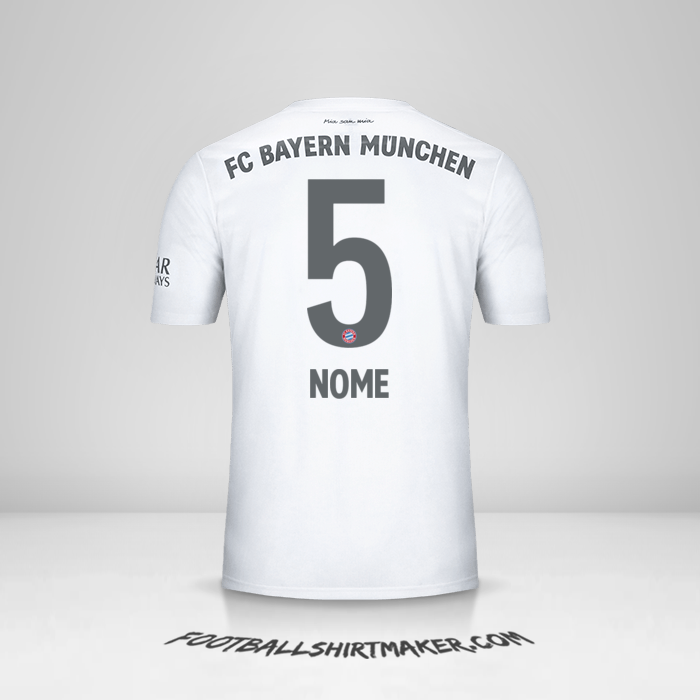 Maglia FC Bayern Munchen 2019/20 Seconda -  nome - 5