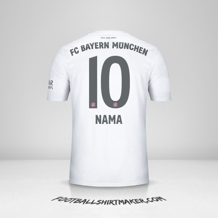 Jersey FC Bayern Munchen 2019/20 Alternatif -  nama - 10