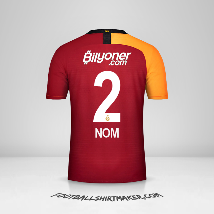 Maillot Galatasaray SK 2019/20 -  nom - 2