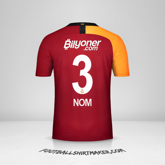 Maillot Galatasaray SK 2019/20 -  nom - 3