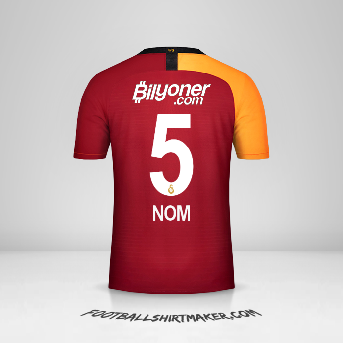 Maillot Galatasaray SK 2019/20 -  nom - 5