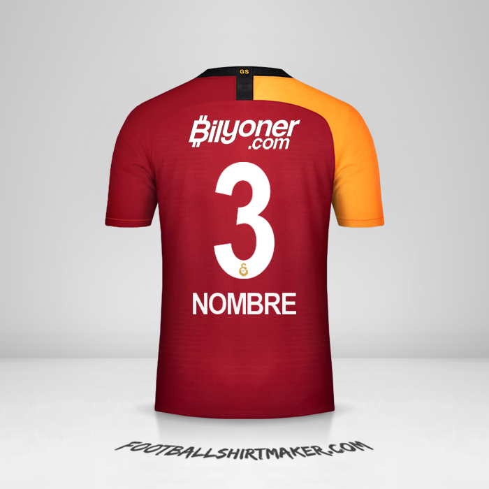 Jersey Galatasaray SK 2019/20 -  nombre - 3